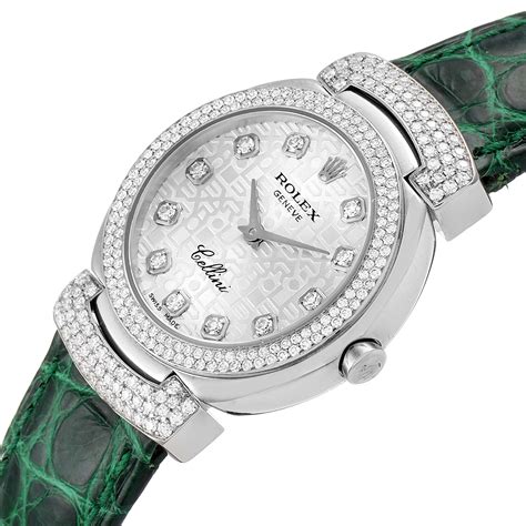 ladies white gold rolex cellini